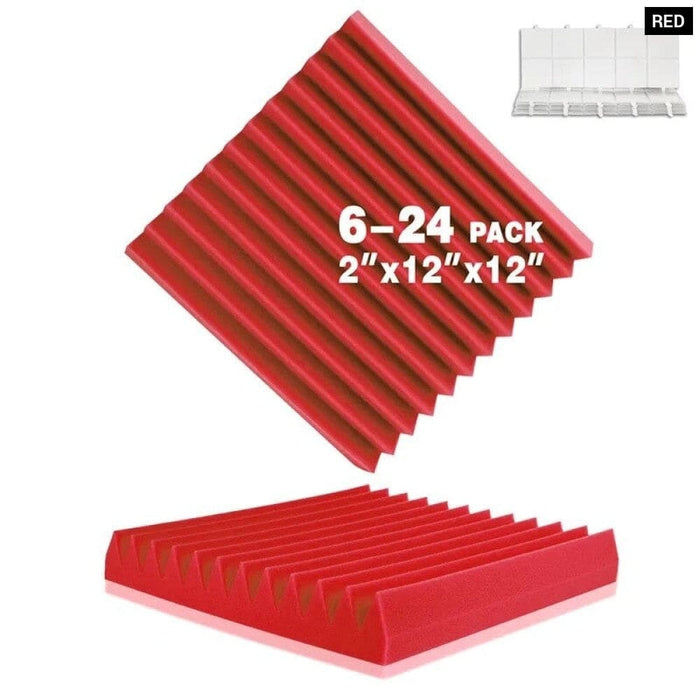 Studio Sound Proof Wall Foam Panels 6/12/24 Pcs Acoustic