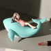 Style Whale Girl Statue Resin Figurines for Interior Home