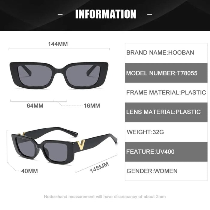 Stylish Cat Eye Sunglasses for Women Classic Rectangle