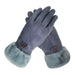 Stylish Furry Winter Gloves for Women Full Finger Mittens