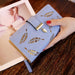 Stylish Pu Leather Wallet for Women Gold Hollow Leaves