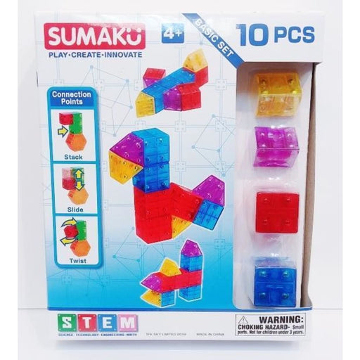 Sumaku Magnetic Construction Blocks - Basic Set 10 Pcs