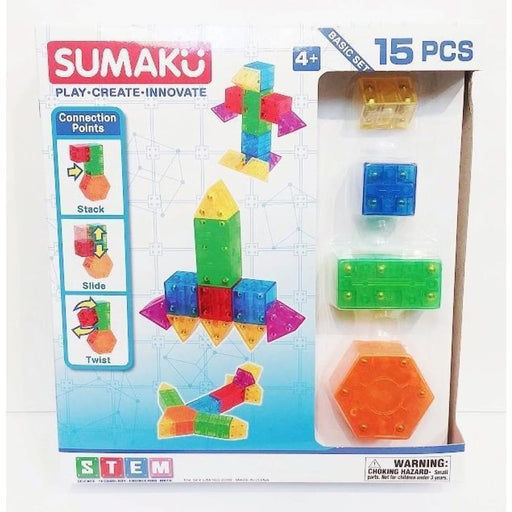 Sumaku Magnetic Construction Blocks - Basic Set 15 Pcs