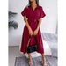 Summer Short Sleeve Shirt Dress for Women