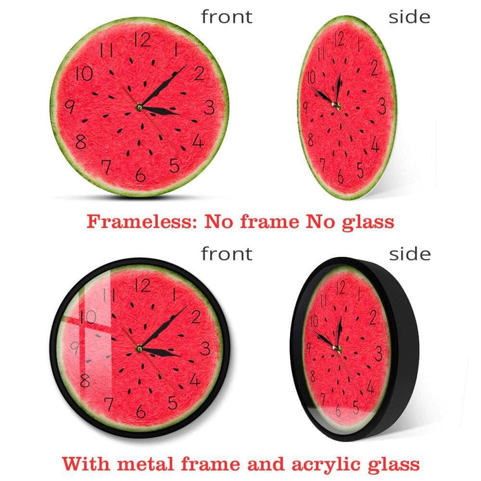 Summer Time Watermelon Modern Wall Clock with Numbers
