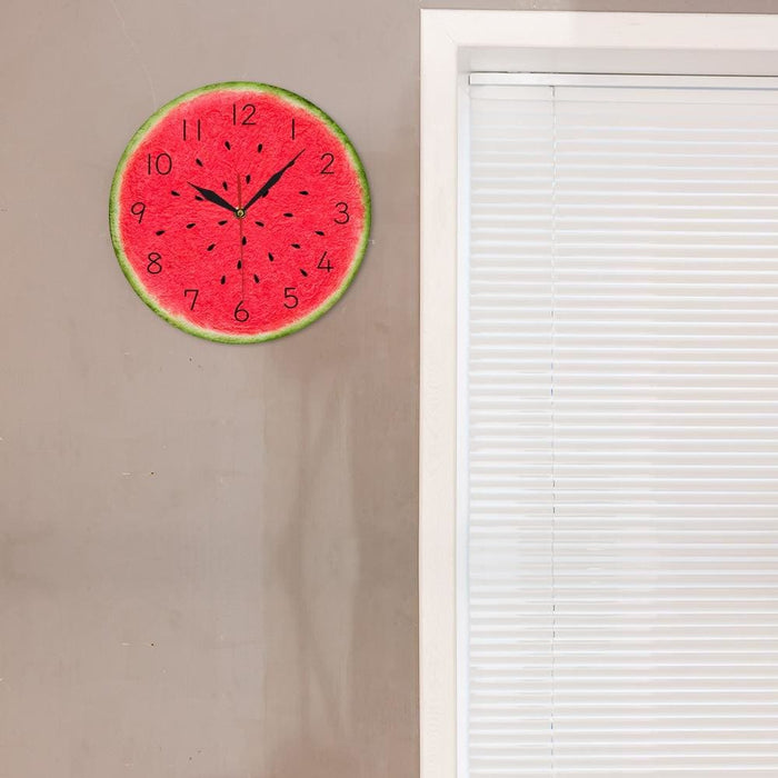 Summer Time Watermelon Modern Wall Clock with Numbers