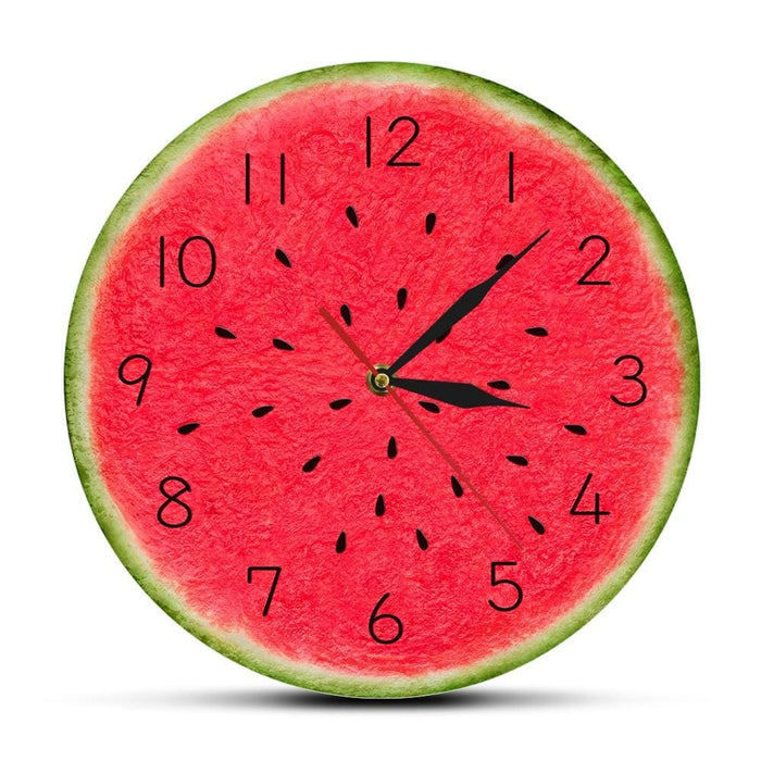 Summer Time Watermelon Modern Wall Clock with Numbers