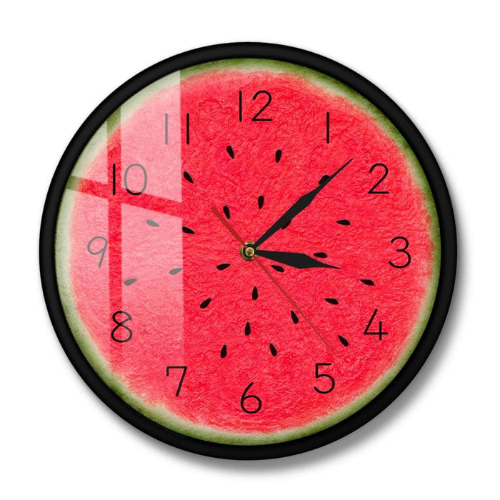Summer Time Watermelon Modern Wall Clock with Numbers