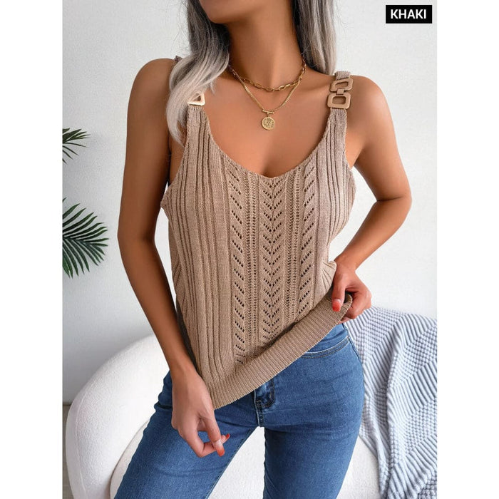 Summer v Neck Knit Top for Women