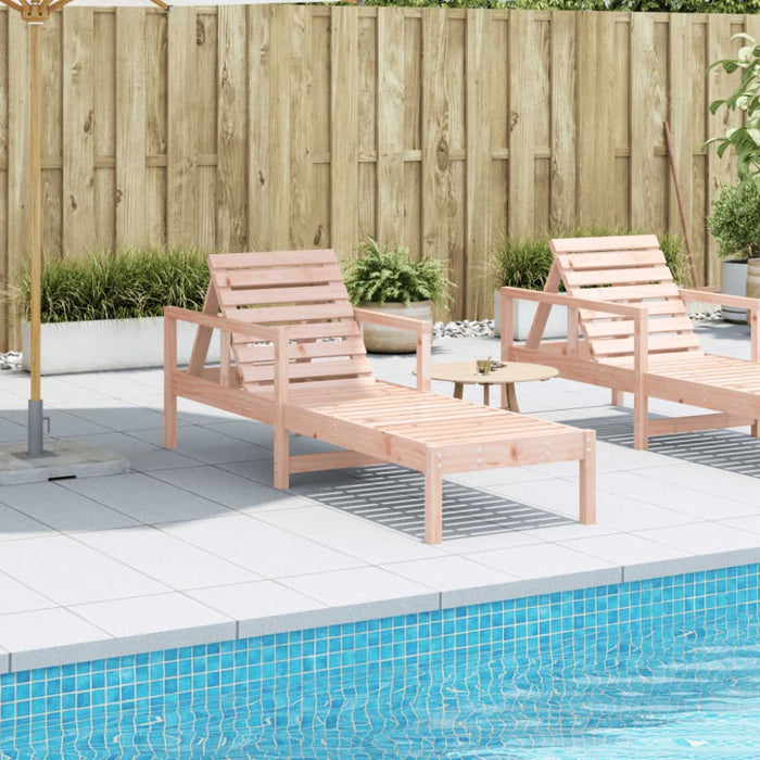 Sun Lounger 199.5x62x55 Cm Solid Wood Douglas Ntxpao