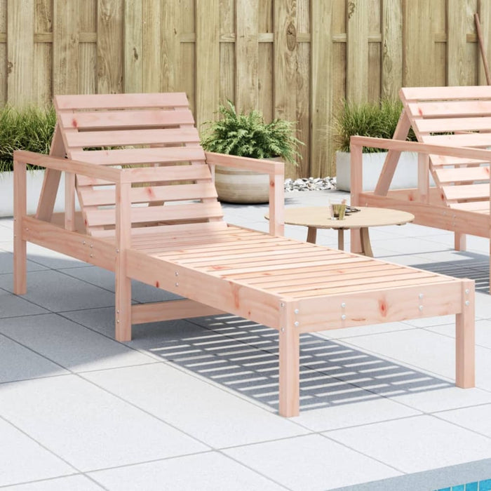 Sun Lounger 199.5x62x55 Cm Solid Wood Douglas Ntxpao