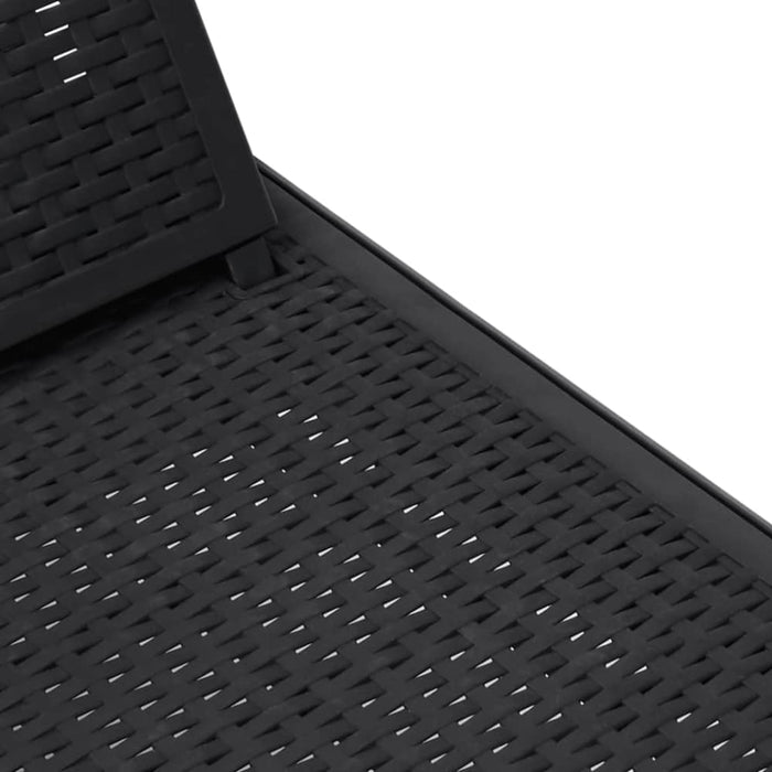Sun Lounger Black 159x57x83.5 Cm Polypropylene Abbnobb