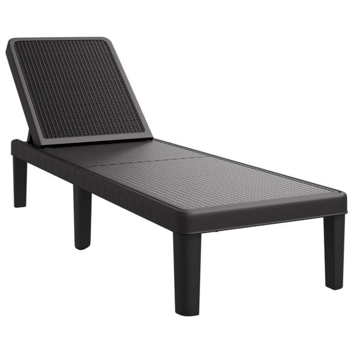 Sun Lounger Black 159x57x83.5 Cm Polypropylene Abbnobb