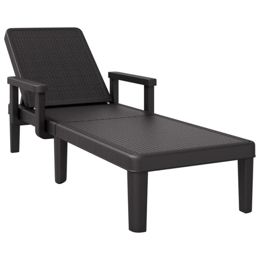 Sun Lounger Black 159x68x83.5 Cm Polypropylene Abbnobx