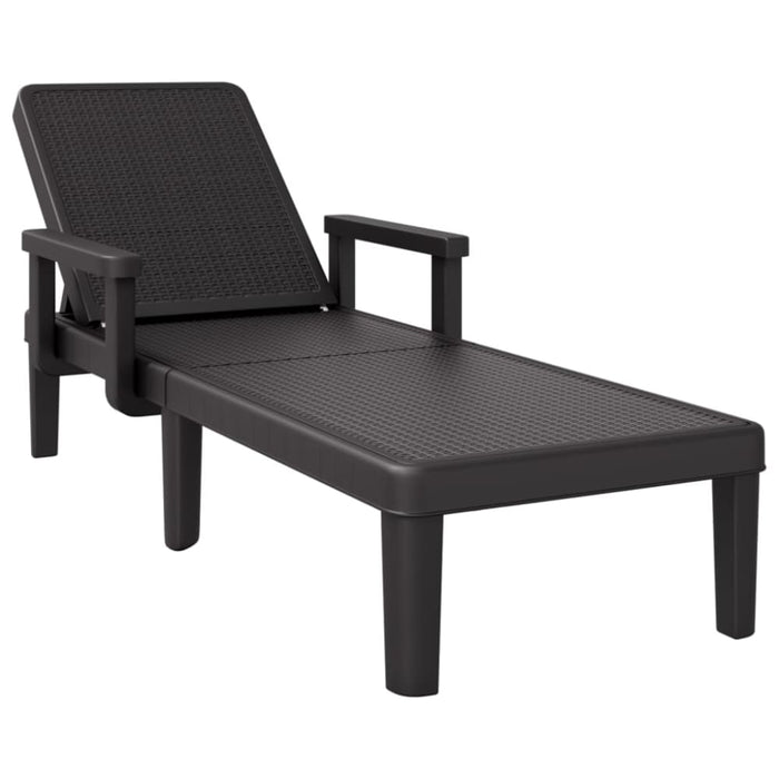 Sun Lounger Black 159x68x83.5 Cm Polypropylene Abbnobx