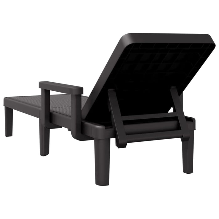Sun Lounger Black 159x68x83.5 Cm Polypropylene Abbnobx