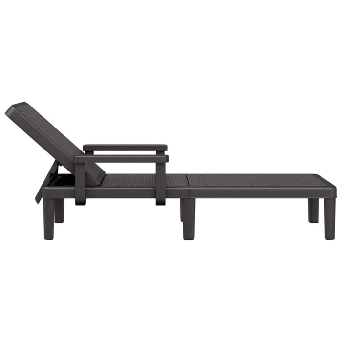 Sun Lounger Black 159x68x83.5 Cm Polypropylene Abbnobx