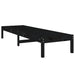 Sun Lounger Black 199.5x60x74 Cm Solid Wood Pine Nxpbit