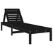 Sun Lounger Black 199.5x60x74 Cm Solid Wood Pine Nxpbit