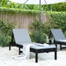 Sun Lounger Black 199.5x60x74 Cm Solid Wood Pine Nxpbit