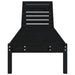 Sun Lounger Black 199.5x60x74 Cm Solid Wood Pine Nxpbit