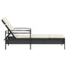 Sun Lounger With Cushion Black 63x200x81 Cm Poly Rattan