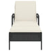 Sun Lounger With Cushion Black 63x200x81 Cm Poly Rattan