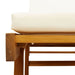 Sun Lounger With Cushion And Table Solid Wood Acacia Txbltlx