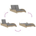 Sun Lounger With Cushions Beige 114x205x73 Cm Poly Rattan