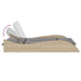 Sun Lounger With Cushions Beige 114x205x73 Cm Poly Rattan