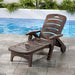 Sun Lounger Folding Lounge Chair Wheels Patio Outdoor