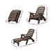 Sun Lounger Folding Lounge Chair Wheels Patio Outdoor