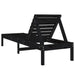 Sun Loungers 2 Pcs Black 199.5x60x74 Cm Solid Wood Pine