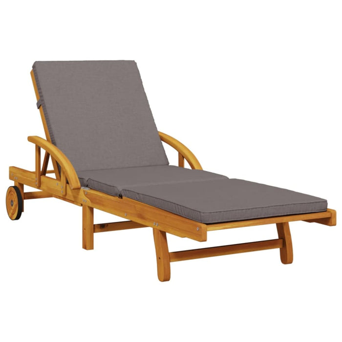 Sun Loungers 2 Pcs with Cushions 200x68x83 Cm Solid Wood