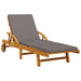 Sun Loungers 2 Pcs with Cushions 200x68x83 Cm Solid Wood