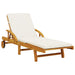 Sun Loungers 2 Pcs with Cushions 200x68x83 Cm Solid Wood