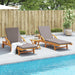 Sun Loungers 2 Pcs With Table Solid Wood Acacia Txbltln