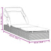 Sunbed with Foldable Roof Brown 213x63x97 Cm Poly Rattan