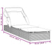 Sunbed with Foldable Roof Grey 213x63x97 Cm Poly Rattan