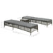Sunloungers 2 Pcs with Table Poly Rattan Grey Aaapl