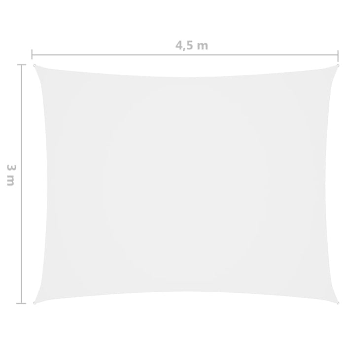 Sunshade Sail Oxford Fabric Rectangular 3x4.5 m White Otpxll