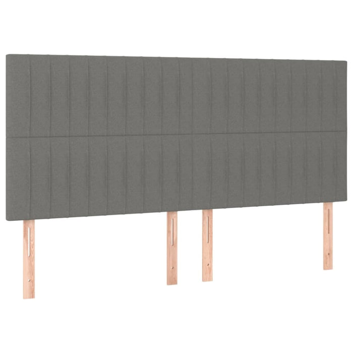 Super King Size Led Headboard Dark Grey 200x5x118/128 Cm