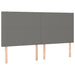 Super King Size Led Headboard Dark Grey 200x5x118/128 Cm