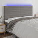 Super King Size Led Headboard Dark Grey 200x5x118/128 Cm