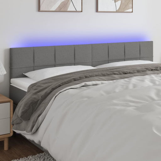 Super King Size Led Headboard Dark Grey 200x5x78/88 Cm