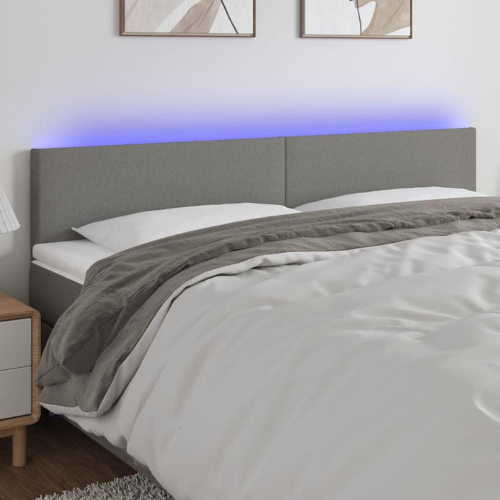 Super King Size Led Headboard Dark Grey 200x5x78/88 Cm
