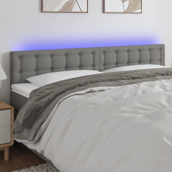 Super King Size Led Headboard Dark Grey 200x5x78/88 Cm