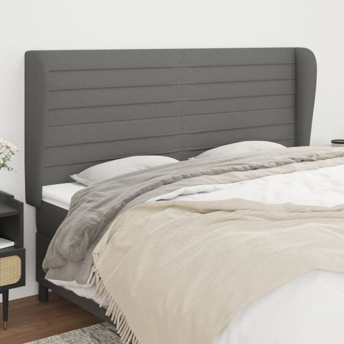 Super King Size Headboard With Ears Dark Grey