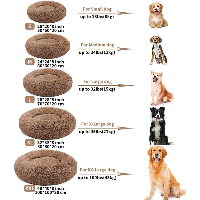Super Soft Kennel Round Fluffy Warm Sleeping Cushion Mat