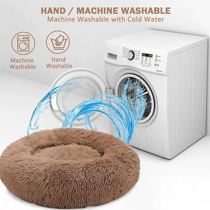 Super Soft Kennel Round Fluffy Warm Sleeping Cushion Mat